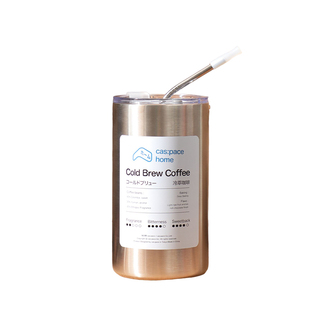 壳空间家冰美式咖啡杯304不锈钢保温杯男咖啡随行杯便携吸管杯子