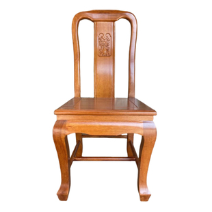 全实木金花梨木靠背中式菠萝格原木椅凳餐厅餐桌整装酒店明式椅子