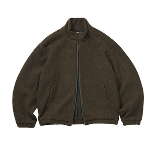 714street秋冬羊毛混纺毛呢夹克2025老钱风cleanfit翻领外套男