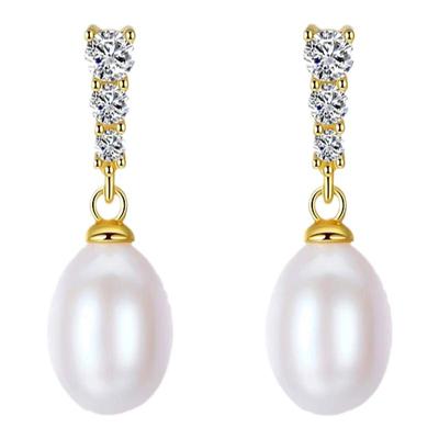 W的手创王妃款气质水滴珍珠耳夹