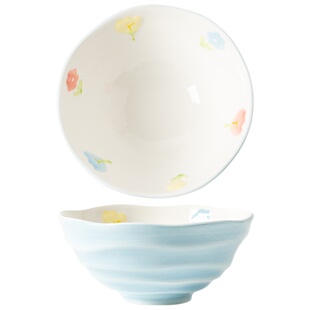 千岩花家用2026新款陶瓷米饭碗创意面碗斗笠碗小清新大号汤碗餐具