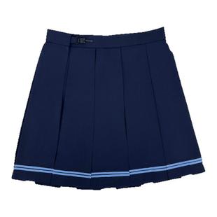 青月社带杠A字短裙 日系学院风JK制服裙百褶裙半身学生裙高腰显瘦