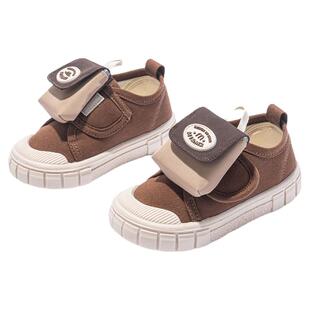 m1m2西班牙童鞋儿童帆布鞋四季款男女宝宝幼儿室内鞋魔术贴入园鞋