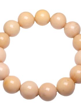 天然缅黄玉圆珠光面手串佛珠手链