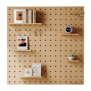 兔宝宝enf级生态板洞洞板置物架造型墙收纳定制桌面展示架免打孔