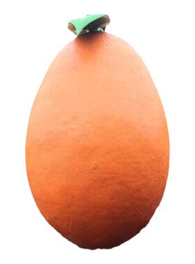 脐橙之乡形象IP卡通人物雕像玻璃钢水果橘子公仔雕塑创意金桔娃娃