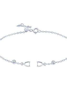 洮俪925纯银可伸缩开口手链