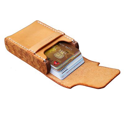 两针一线卡包实木个性定制