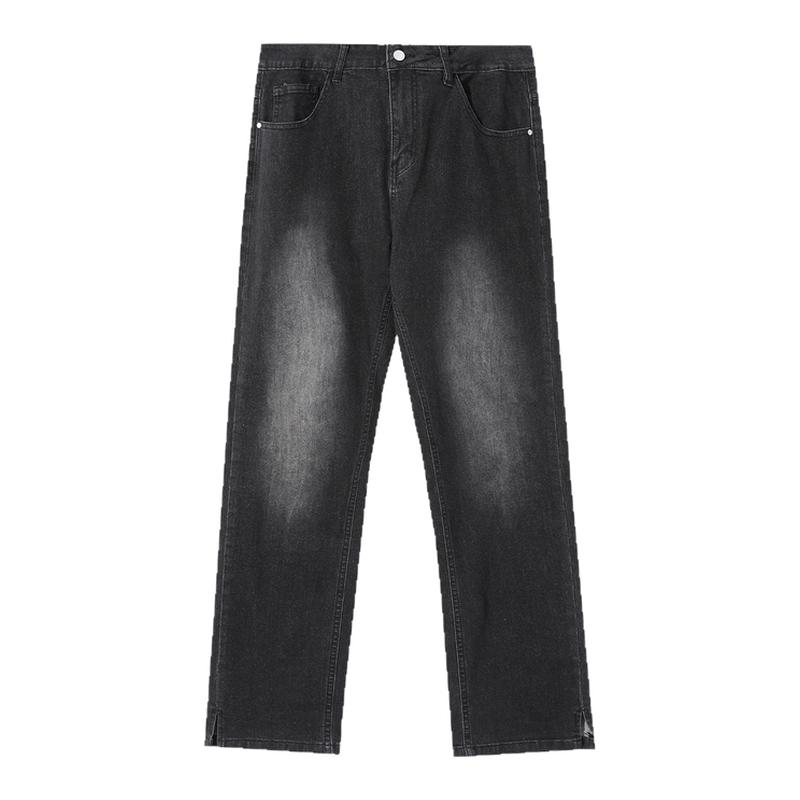 it :5cm/FIVECM美式做旧牛仔裤男2025夏季水洗马骝脚口开叉长裤