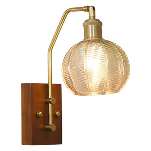 南洋中古风壁灯高级感新款酒店民宿卧室床头灯楼梯实木客厅墙壁灯