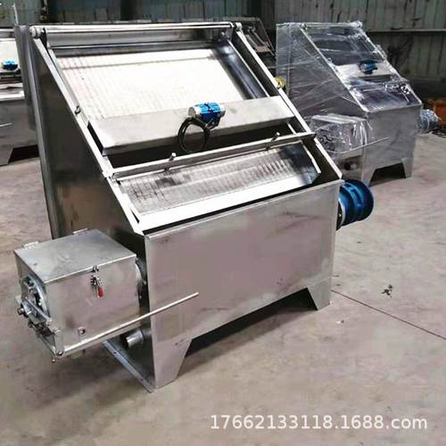 斜筛式干湿分离机 科瑞猪粪牛粪脱水机 餐厅泔水纸浆螺旋挤压机