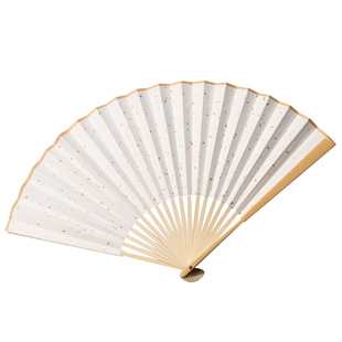 加厚双面宣纸折扇空白扇面可替换备用洒金半生熟毛笔题字书法熟宣绘画白色纸扇子7寸8寸9寸10寸diy手绘扇面纸