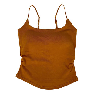 清冷百搭！小清新纯欲风设计感吊带背心女外穿内搭带胸垫修身上衣