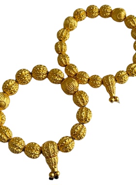 盛尊金包银手串串珠古法轻奢手工