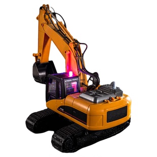 遥控喷雾大挖掘机工程车玩具合金仿真冒烟多轴男孩儿童生日礼物