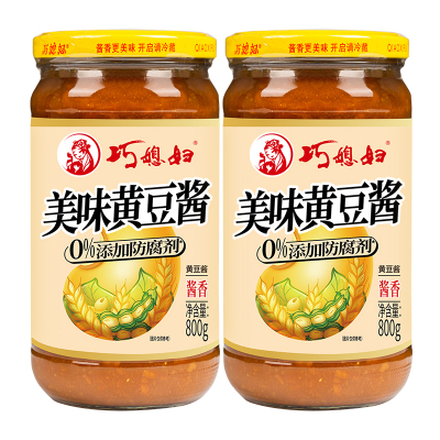 巧媳妇黄豆酱800g瓶装大酱豆瓣酱家用炸酱拌面酱香辣大豆辣酱酱香