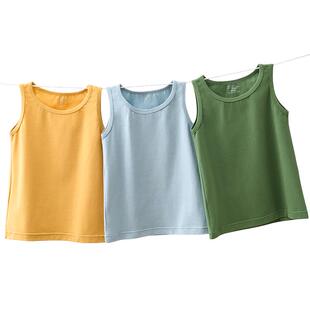 儿童背心夏季薄款男童女童纯棉吊带无袖打底衫男宝宝运动跨栏上衣