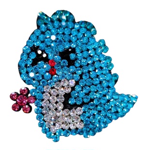 米龙原创恐龙正品水钻满钻镶嵌超纤皮软底碎发刘海成人掰掰夹BB夹