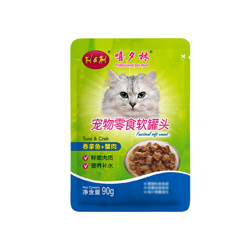 嘻夕林湿粮包成幼猫咪湿粮包90g*12包猫罐头猫零食猫鲜包猫粮包邮