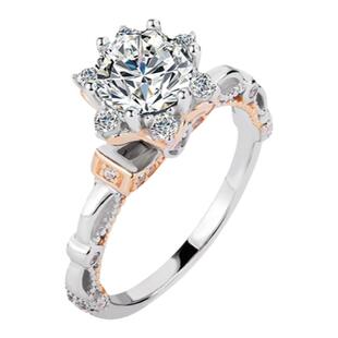 右手等待心动高托奢华六爪天王星S925银莫桑钻闭口钻戒婚戒