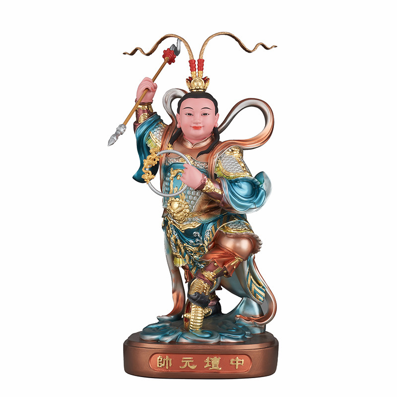 树脂金缕彩哪吒三太子神像家用供奉五营中坛元帅太子爷佛像摆件