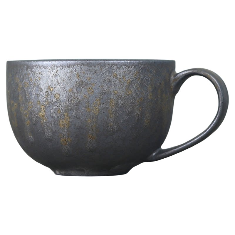 鎏金陶瓷咖啡杯碟带碟子小号迷你马克杯复古小容量意式浓缩萃取杯