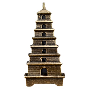 香炉桌面装饰摆件文峰塔大雁塔模型工艺品客厅轻奢沉香仙鹤香薰炉