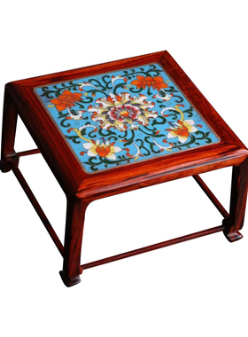 印度方形小底座办公室盆栽景泰蓝