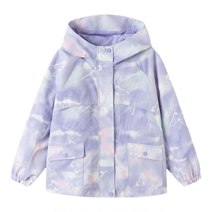 巴拉巴拉童装儿童外套女童上衣2026新款春装户外防风防护连帽加绒