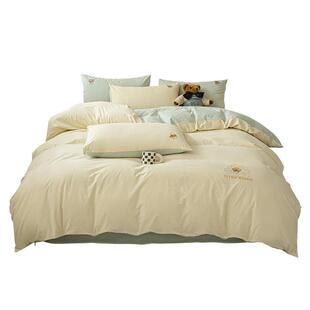 TeenieWeenie小熊刺绣纯棉被套单件150x200x230全棉宿舍被罩单人