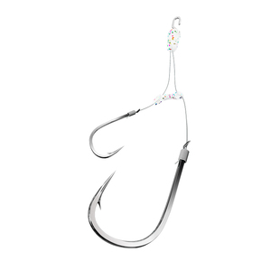 小凤仙土鲮快挂短子线双钩8cm防缠绕大力马梅州钓法专用成品鱼钩