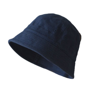 棉麻短檐圆顶渔夫帽子女夏季ins日系遮阳时尚素颜小边盆帽水桶帽