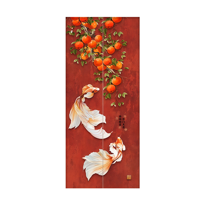 入户电梯门磁吸贴纸新中式高级感