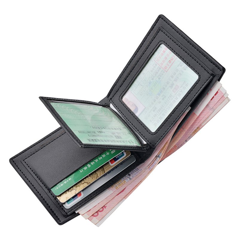 新品 货源男士钱包 男士三折短款驾驶行驶证钱夹多卡位