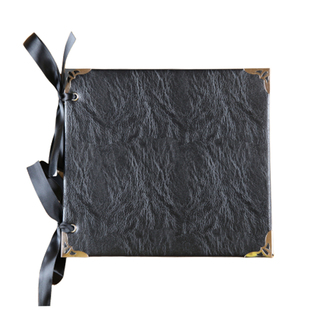 手工皮面相册复古文艺DIY咖啡店菜单谱黑卡设计粘贴式相簿纪念册