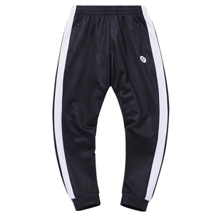 准者针织卫裤撞色拼接休闲运动束脚裤宽松大码收口小脚长裤男女