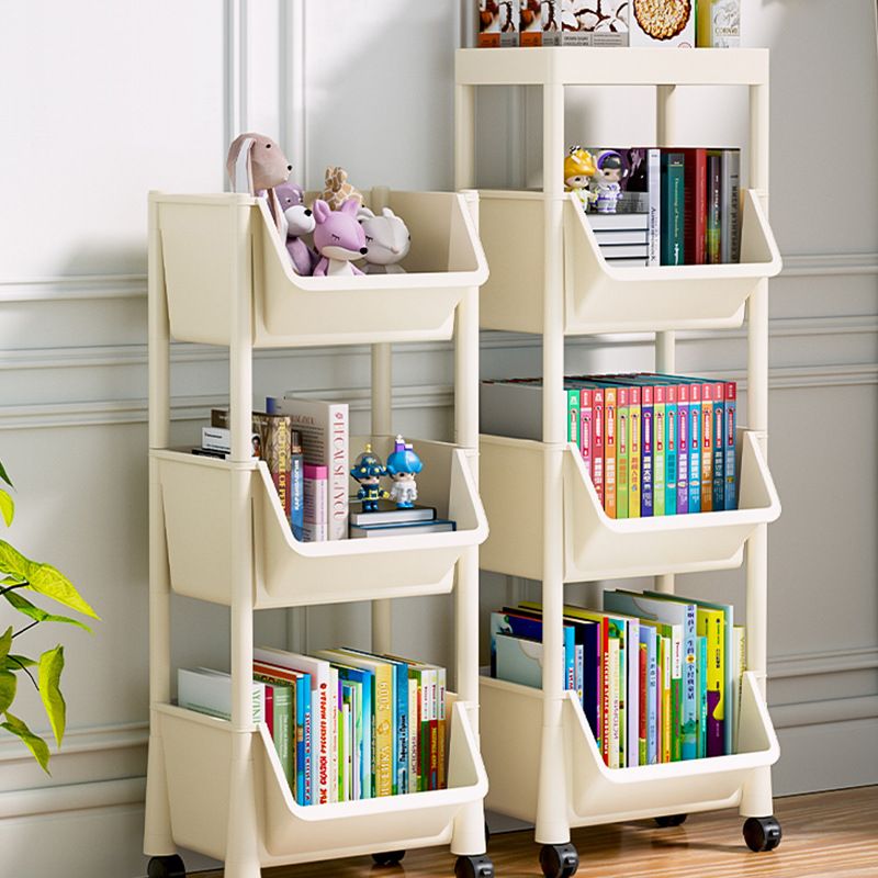 可移动书架置物架儿童玩具收纳多层书柜小推车落地桌面家用简易架