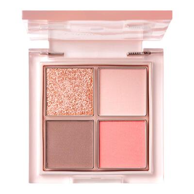 CZEL绔姿水波纹四色眼影盘灰粉色腮红盘一体日常淡妆哑光大地色