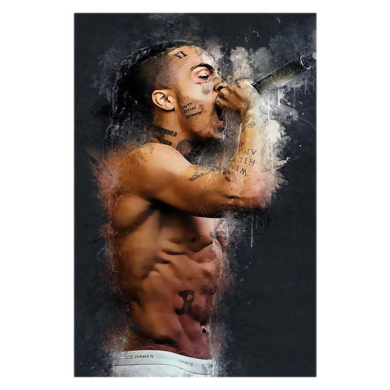 XXXTentacion海报说唱嘻哈欧美墙贴壁纸专辑封面宿舍自粘装饰挂画