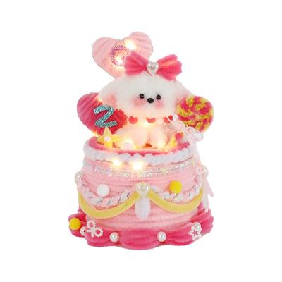 扭扭棒蛋糕收纳盒情人节惊喜盒子毛根手工diy材料送朋友闺蜜礼物