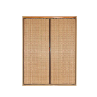 竹帘门折叠推拉门家用厨房简易门阳台遮光隔断帘商铺移门日式门帘