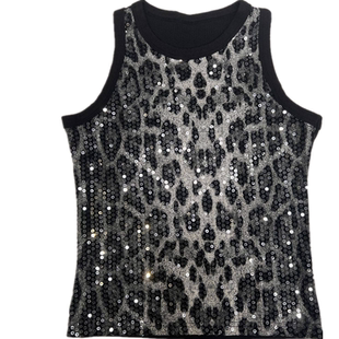 Leopard print sequin vest base top性感豹纹亮片背心打底上衣女