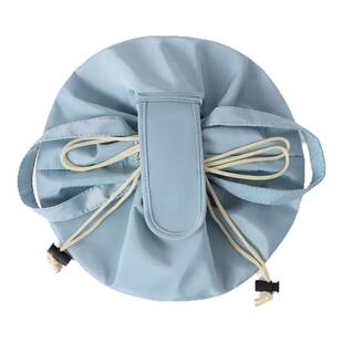 懒人化妆包旅行便携大容量防水洗漱包手提拉绳式束口收纳袋手提袋