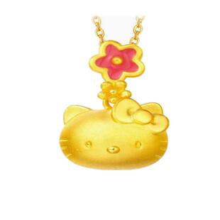 凯蒂猫镀3D黄金吊坠Hello Kitty韩版越南沙金欧币项链女饰品礼物