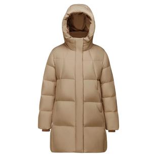 波司登2025冬季新款女中长款经典休闲连帽羽绒服加厚款B250245182