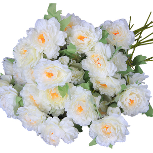 婚庆白色系仿真花束婚礼堂吊顶装饰路引插花材家居装饰花假花绢花