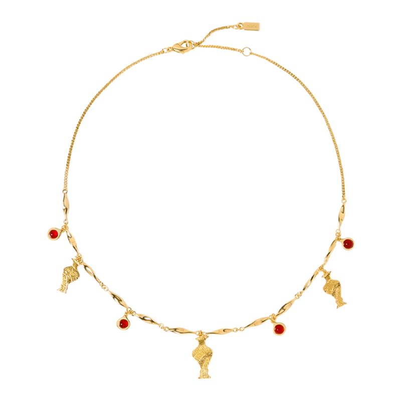 Dare买手店 Wens Jewels【瓶】浮雕瓶红玛瑙吊坠项链复古艺术风女