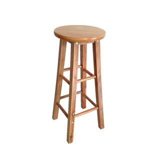 高凳子吧台实木梯凳吧凳奶茶店椅子网红简约原木吉他吧登子高脚凳