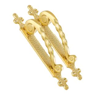 欧式洋花门把手实心全黄铜仿古美式柜门豪华酒店KTV推拉大门拉手