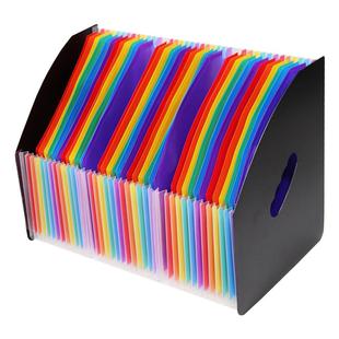 大容量文件夹A4资料夹多层分类风琴包站立式桌面收纳整理档案盒